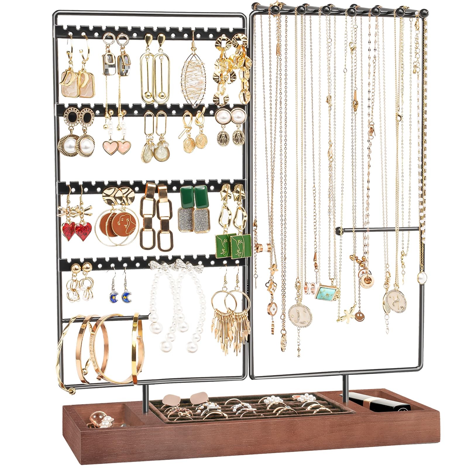 ProCase Jewelry Organizer Stand Earring 11.81 x 4.72 x 16.93 inches, Black