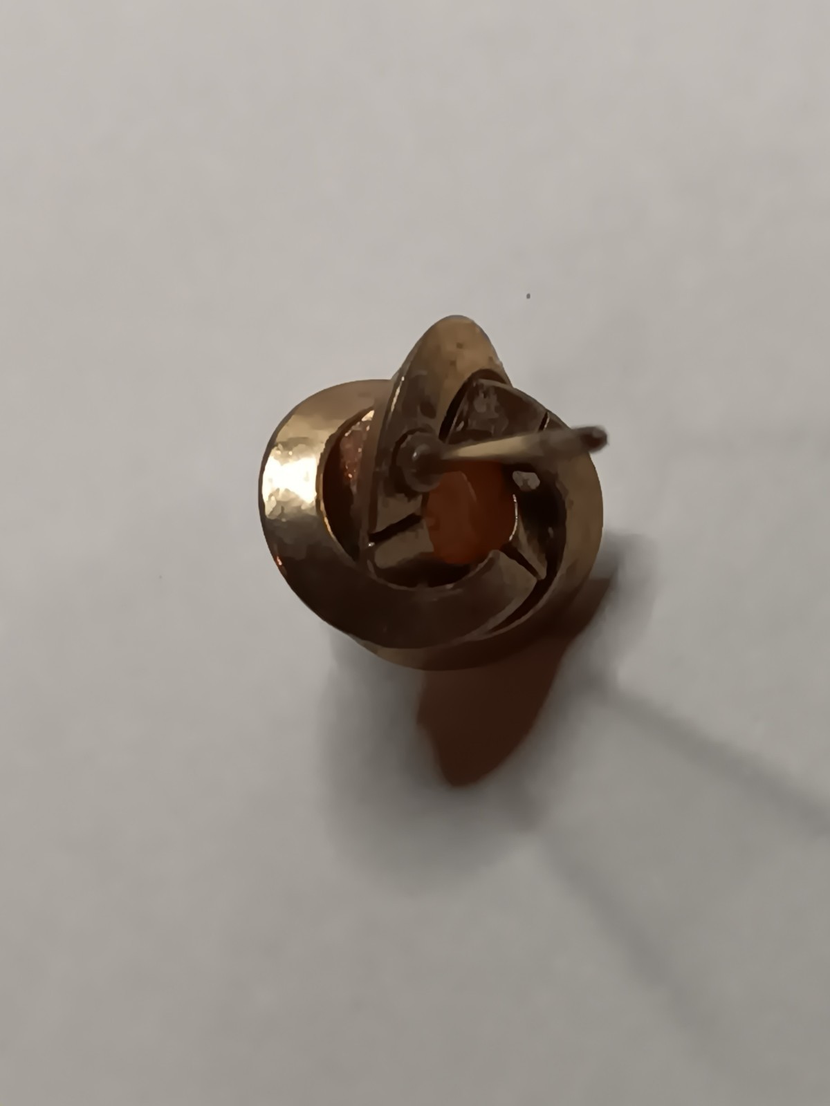 Vintage Signed MARVELLA Gold Tone Faux Pearl Knot Twist Stud Earrings