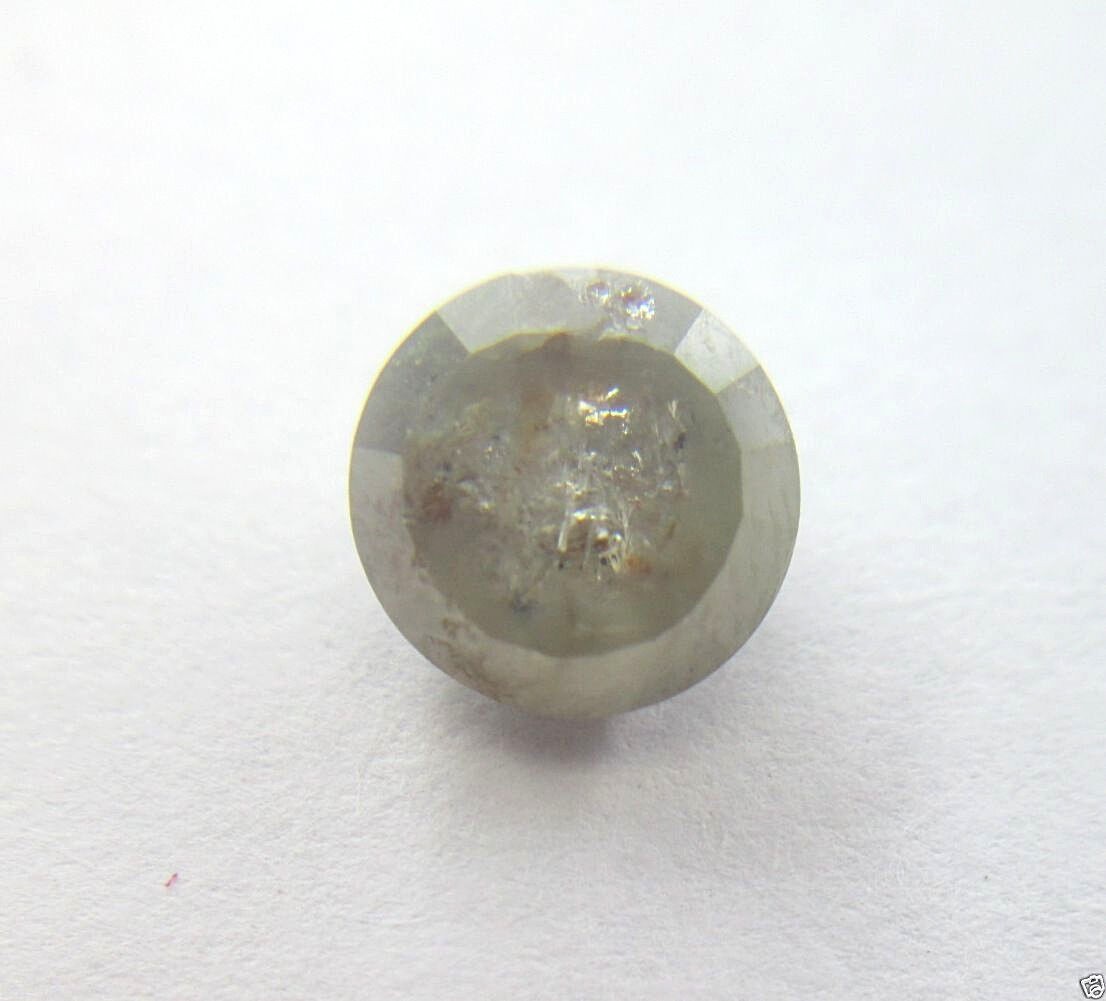 2.57cts Rose Cut Diamond Natural Real Round Shape Gray Color 7.71-7.85×5.03 MM
