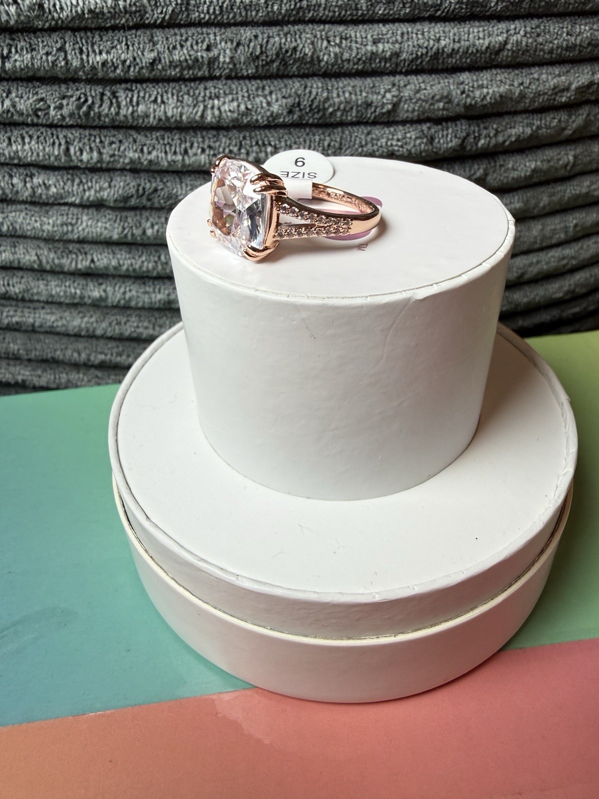BP OG Ring Size 9 “Your Light, My Guiding Star” Diamond CZ on Rose Gold Plating