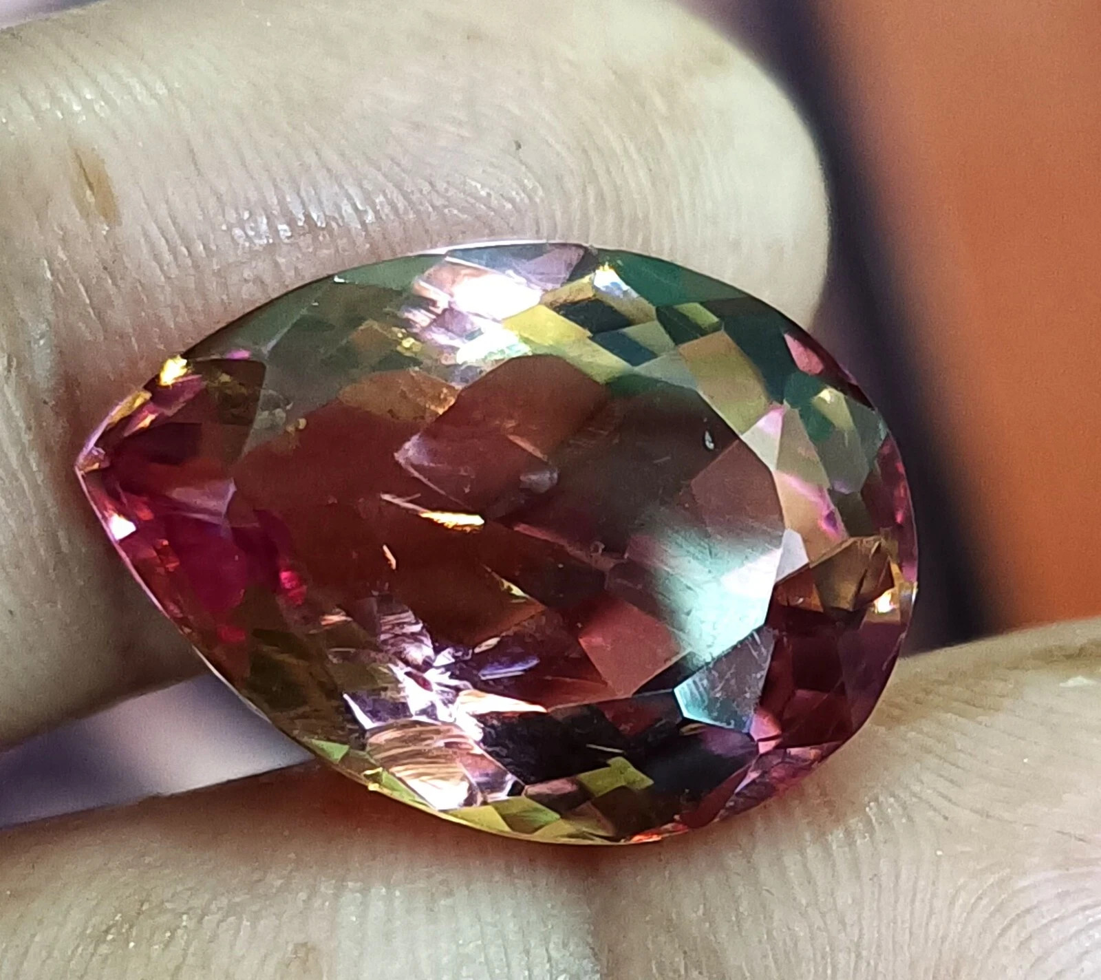 Turkish Natural 18.75 Ct Pear Cut Zultanite 7 Color Changing Best Offer Gemstone