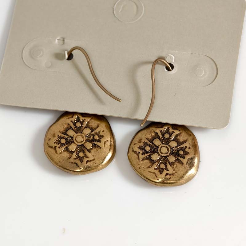New Chicos Reversed Tag Drop Earrings Gift Retro Women Party Vacation Jewelry
