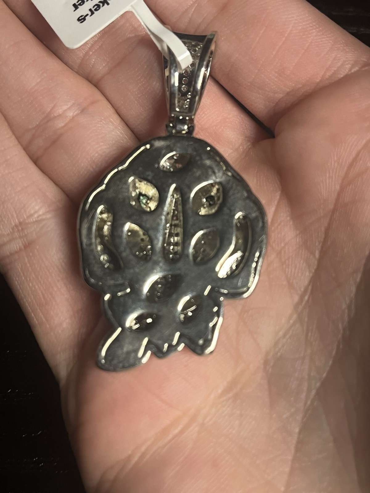 925 silver plated over stainless steel with 5A CZ iced out Jigsaw pendant