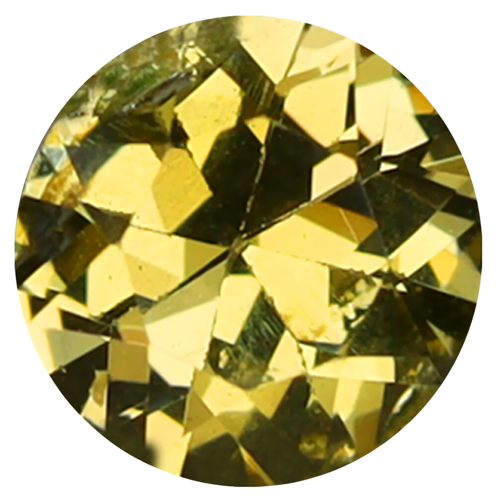 0.42 ct Very good Round Cut (5 x 5 mm) Tanzania Yellow Tanzanite Gemstone