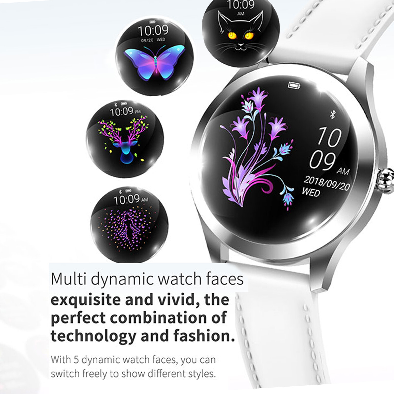 Women Smart Watch Fitness Tracker Sleep Monitor Smartwatch for Android iOS