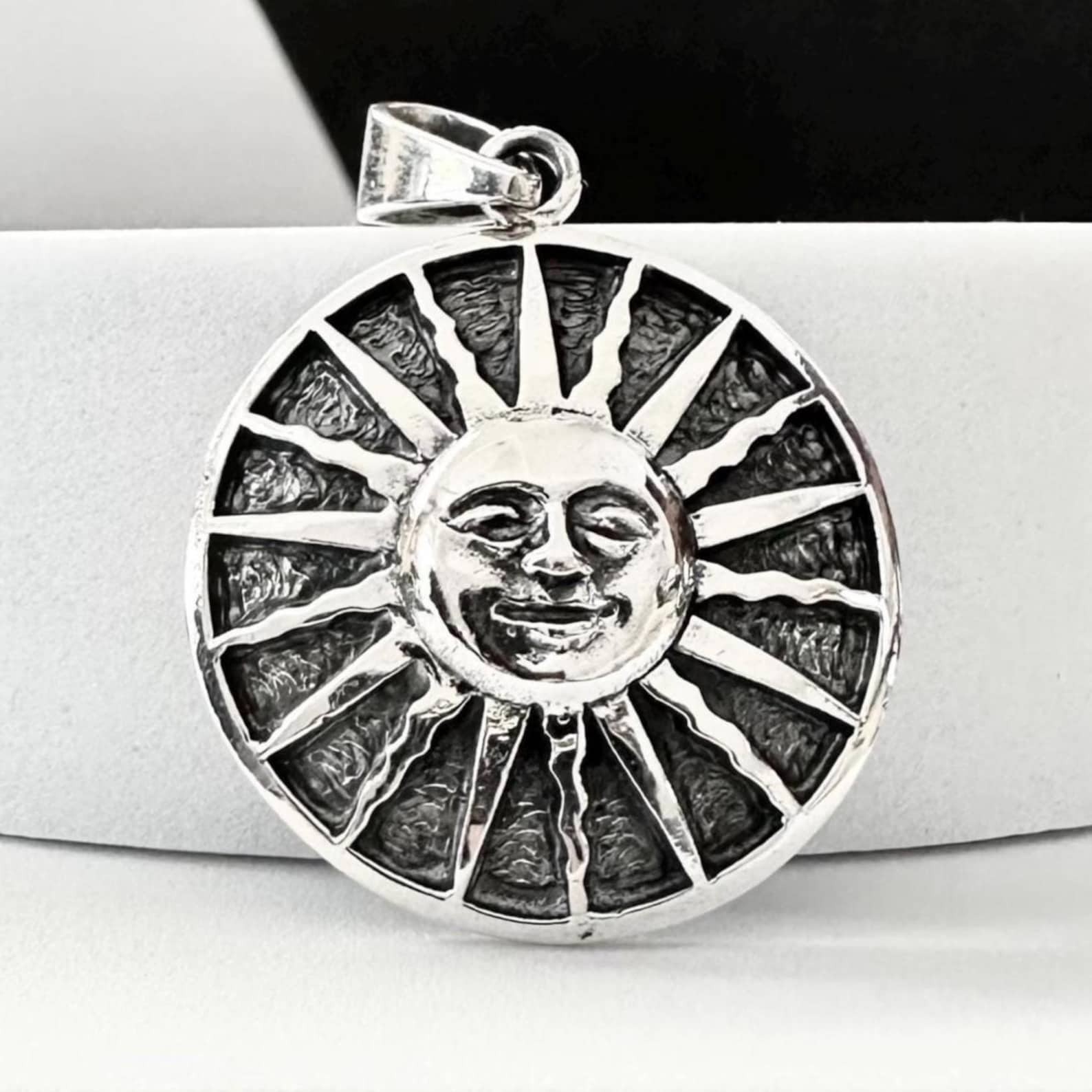 Handcrafted 925 Sterling Silver Sun Pendant Celtic Sun Goddess Deity Pendant