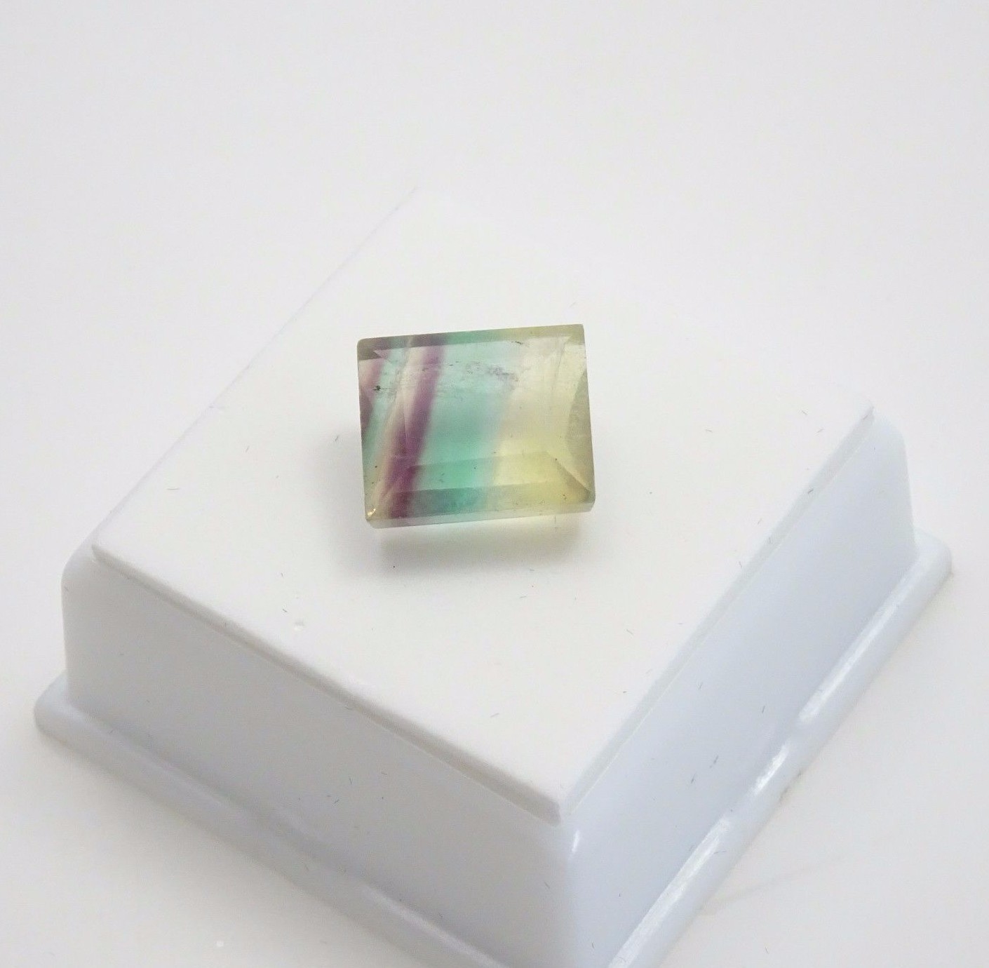 Beautiful Banded Fluorite – 9.80ct – Emerald – 12.43×10.48mm -Fluorite Gemstone