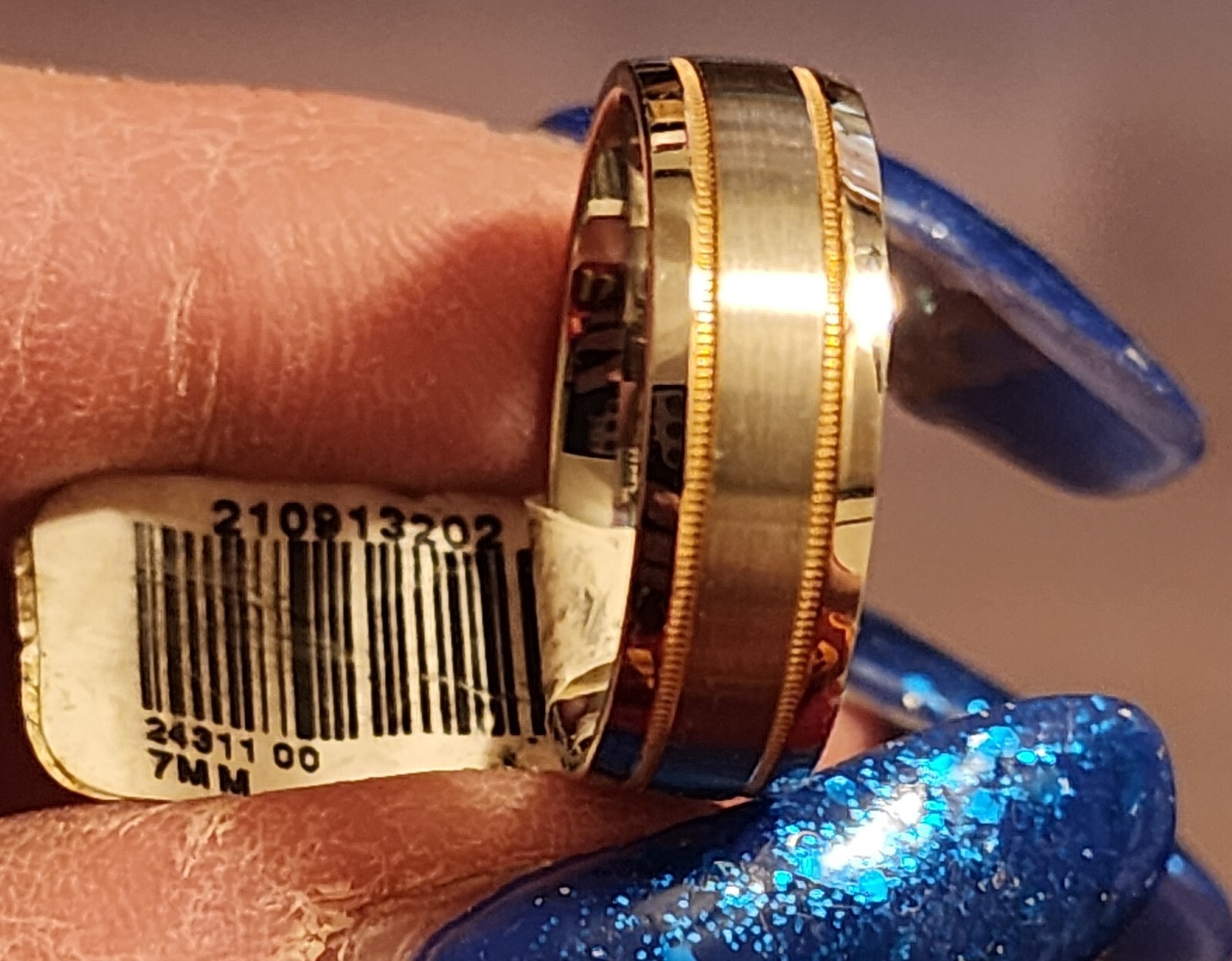 New SCOTT KAY 14k Gold Inlay BioBlu27 Brawn Cobalt Men’s designer sz 10 Ring NWT