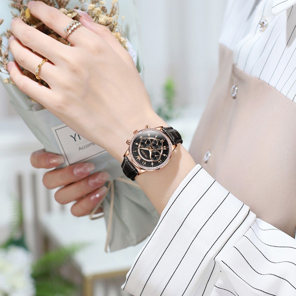 OLEVS 2915 Luminous 3ATM Waterproof Lady New Year Present Leisure Quartz Watch