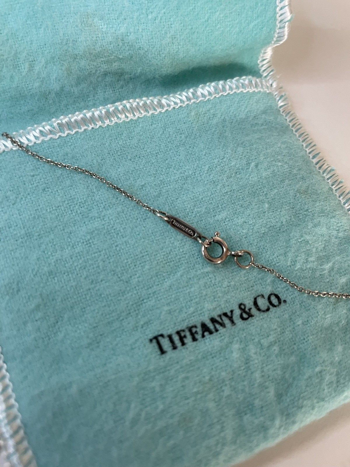 Tiffany & Co Silver RARE Nature Rose Pearl Pendant 17 Inch Necklace!