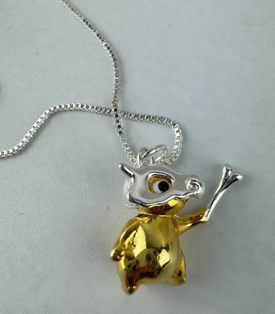 Anime Pokemon Necklace Cubone Pendant Jewelry Necklace Gift Cute Accessories