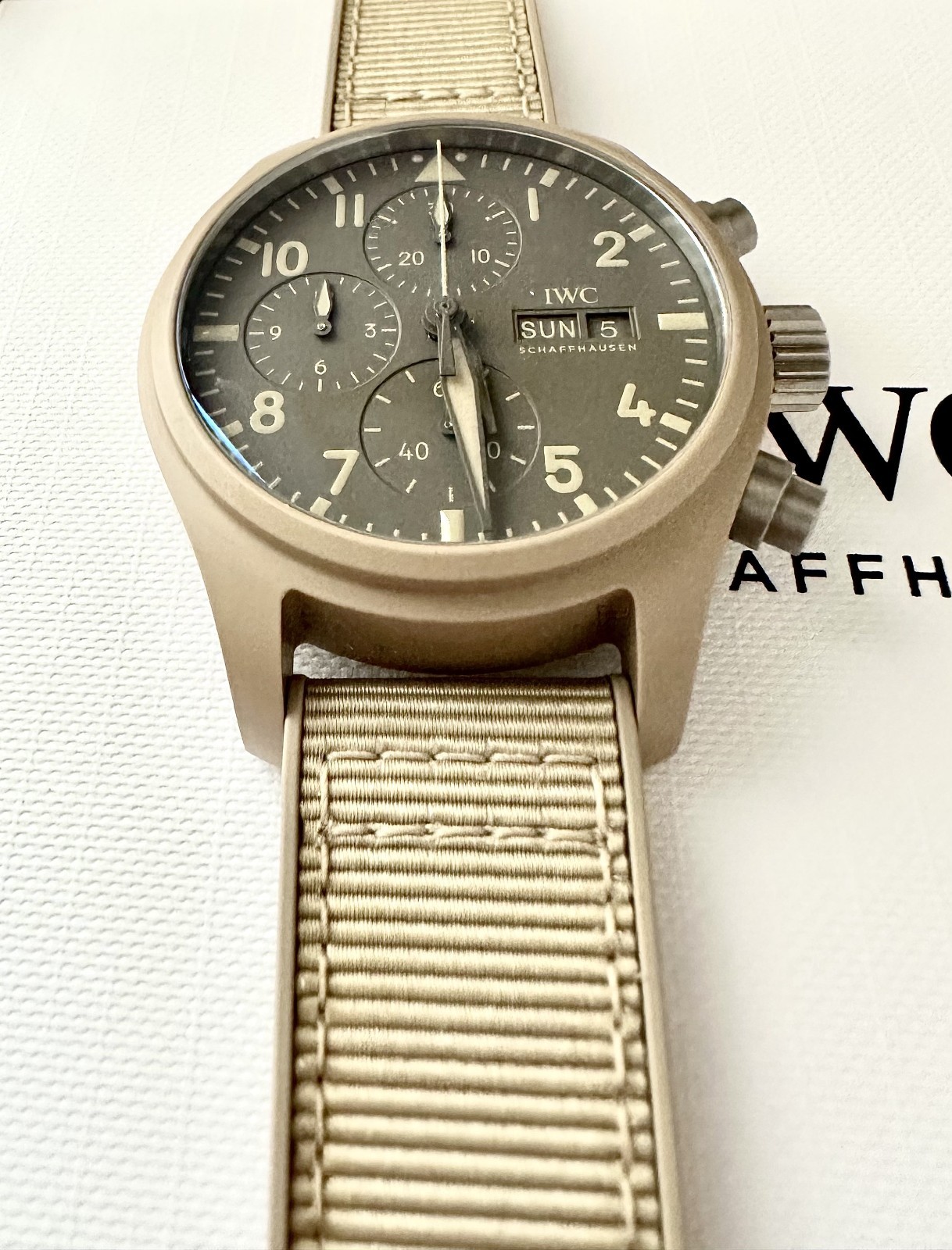 IWC Mojave Desert Chrono 41 TOP GUN Ceramic Pilot’s Watch IW389402 MSRP $12,900