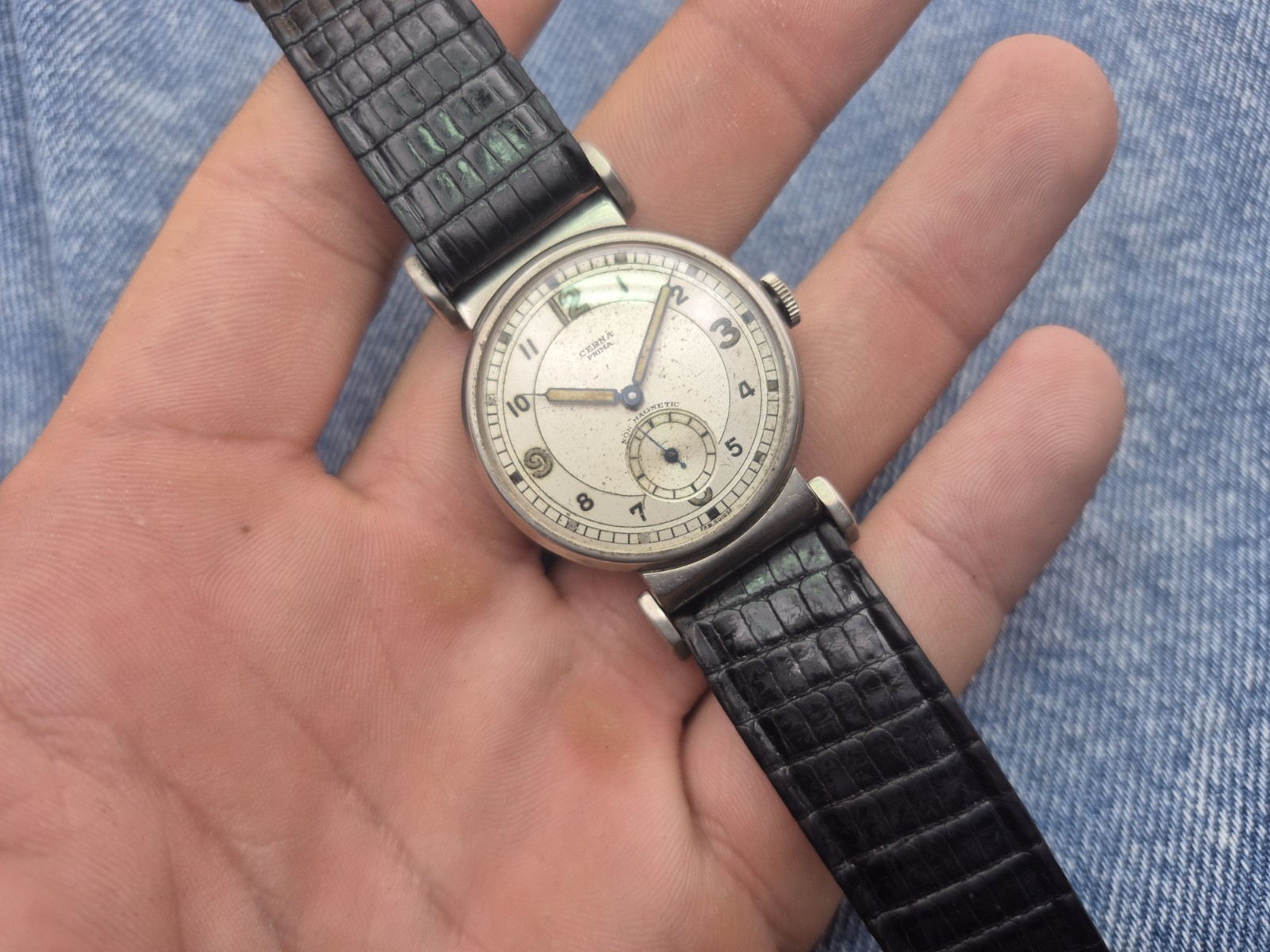 Search First Vintage 40s Tilting Handles Art Deco Vintage Watch