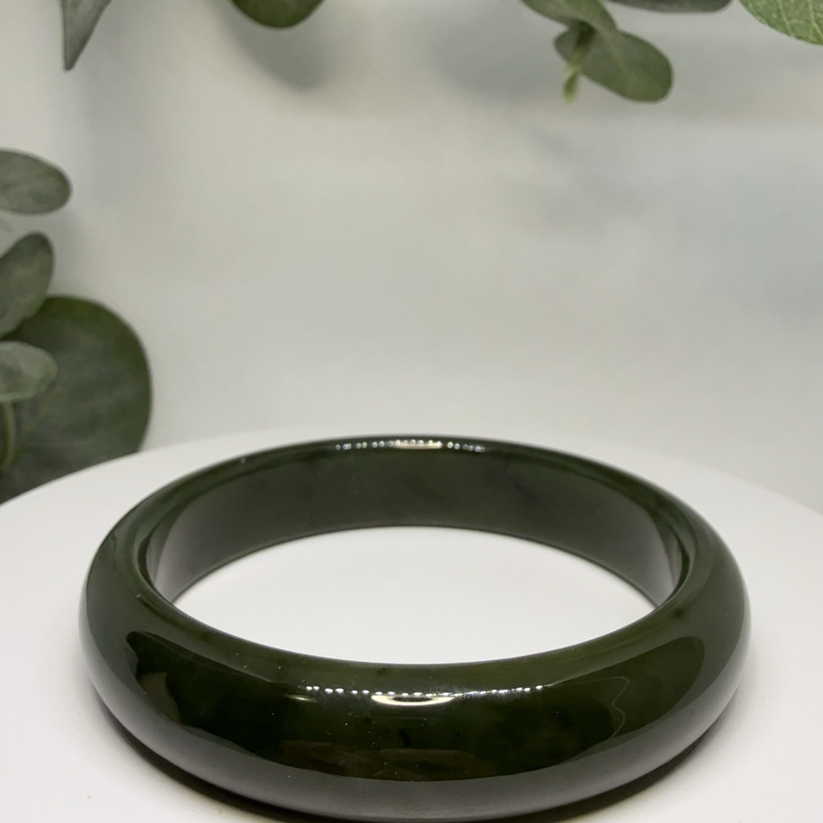 Hetian Jade Hard BangleSize 58MM Width 13.4MM