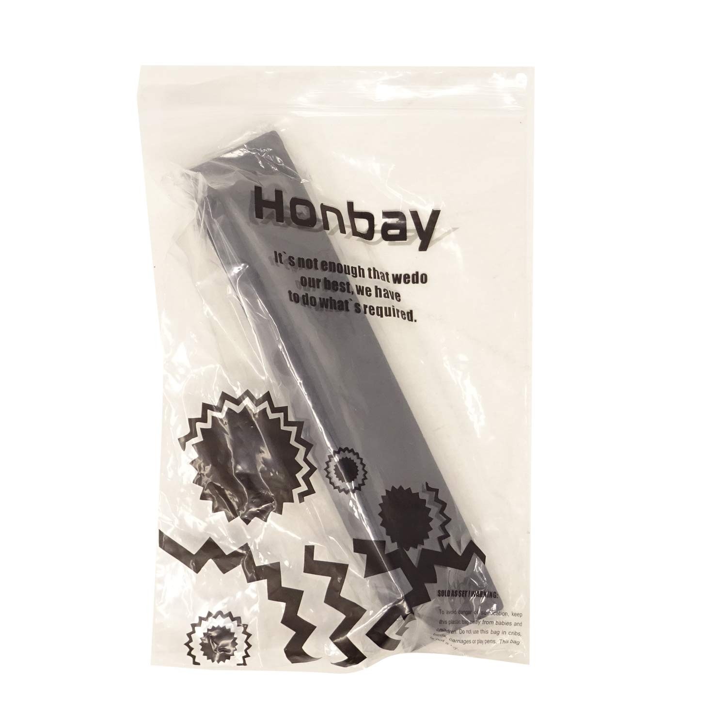 Honbay Black Velvet 6 Finger Ring 21×4.2×3.6cm/8.26×1.65×1.42inch, black