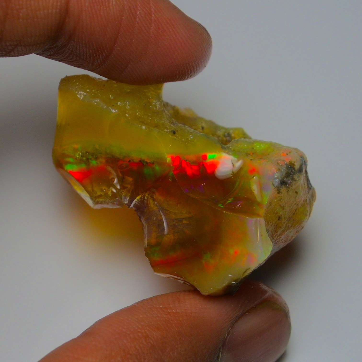 Stunning Ethiopian Opal Rough 58.85 Cts, Large Oil Opal Specimen Natural Opal
