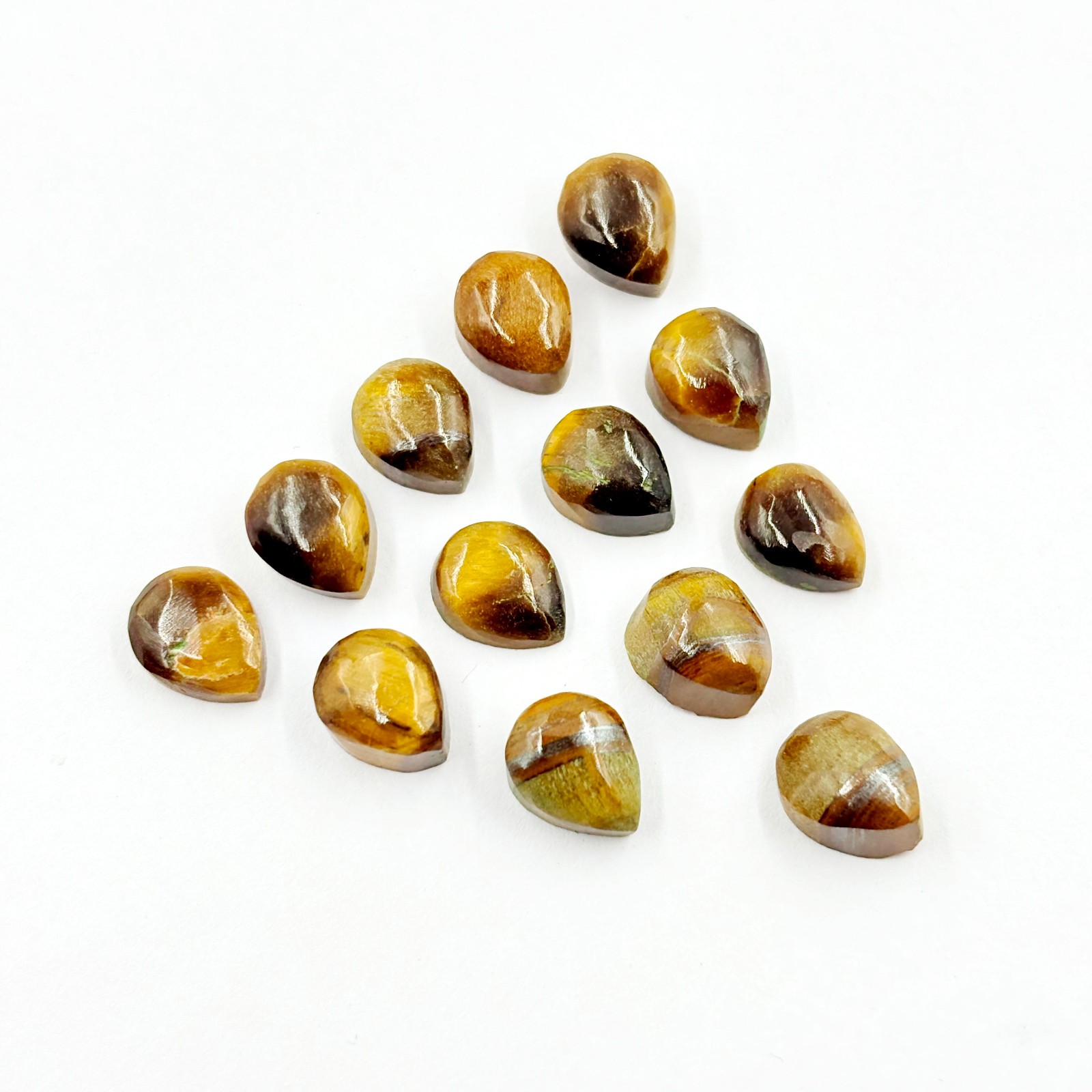 20 Pieces Natural Tiger’s Eye Polished Loose Gemstone -6x8mm-15x30mm Approx.