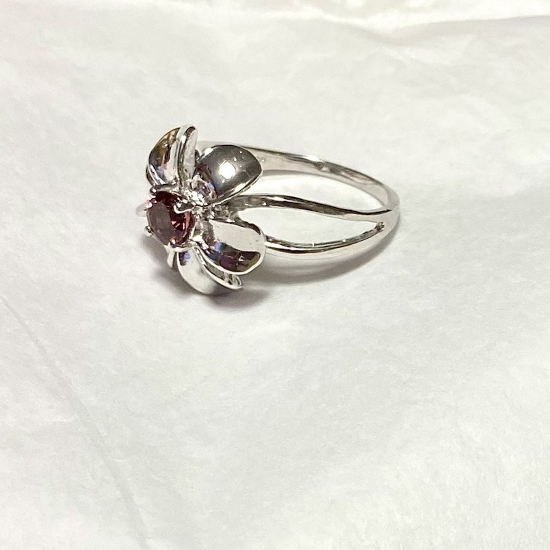 Natural Dark Pink Spinel Ring 925 Sterling Silver Size 8.5🌹