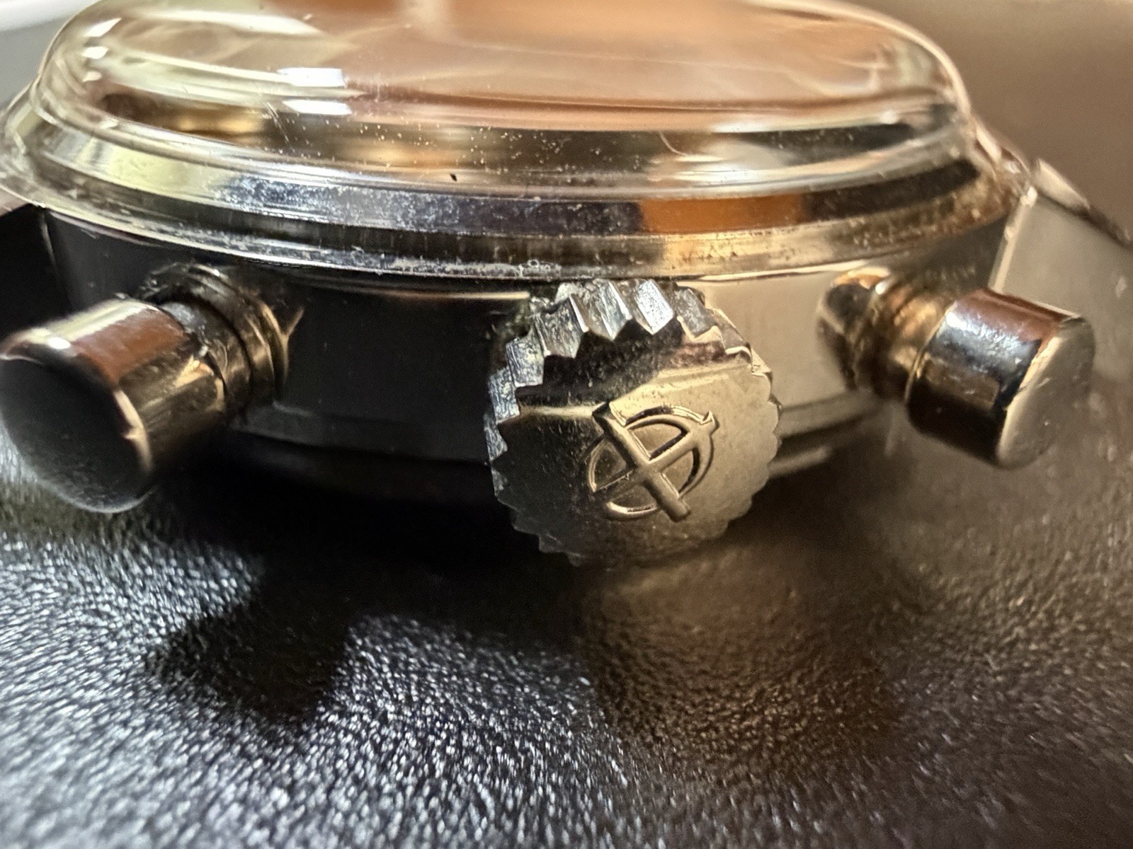 Zodiac Chronograph Case Ref. 692-841 Valjoux 72 36mm Original Vintage No Bezel