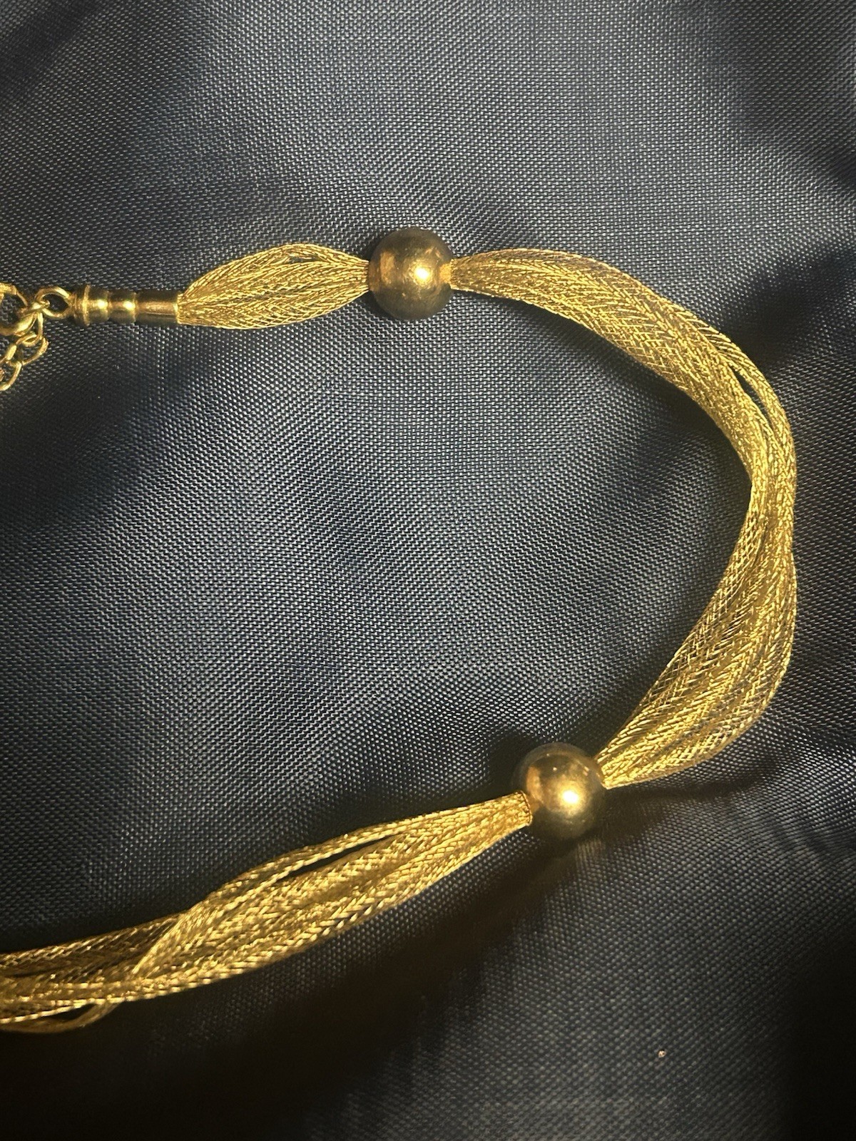 Elegant .925 Itaor 24” Made In Italy Very Unique Gold Vermeil Overlay
