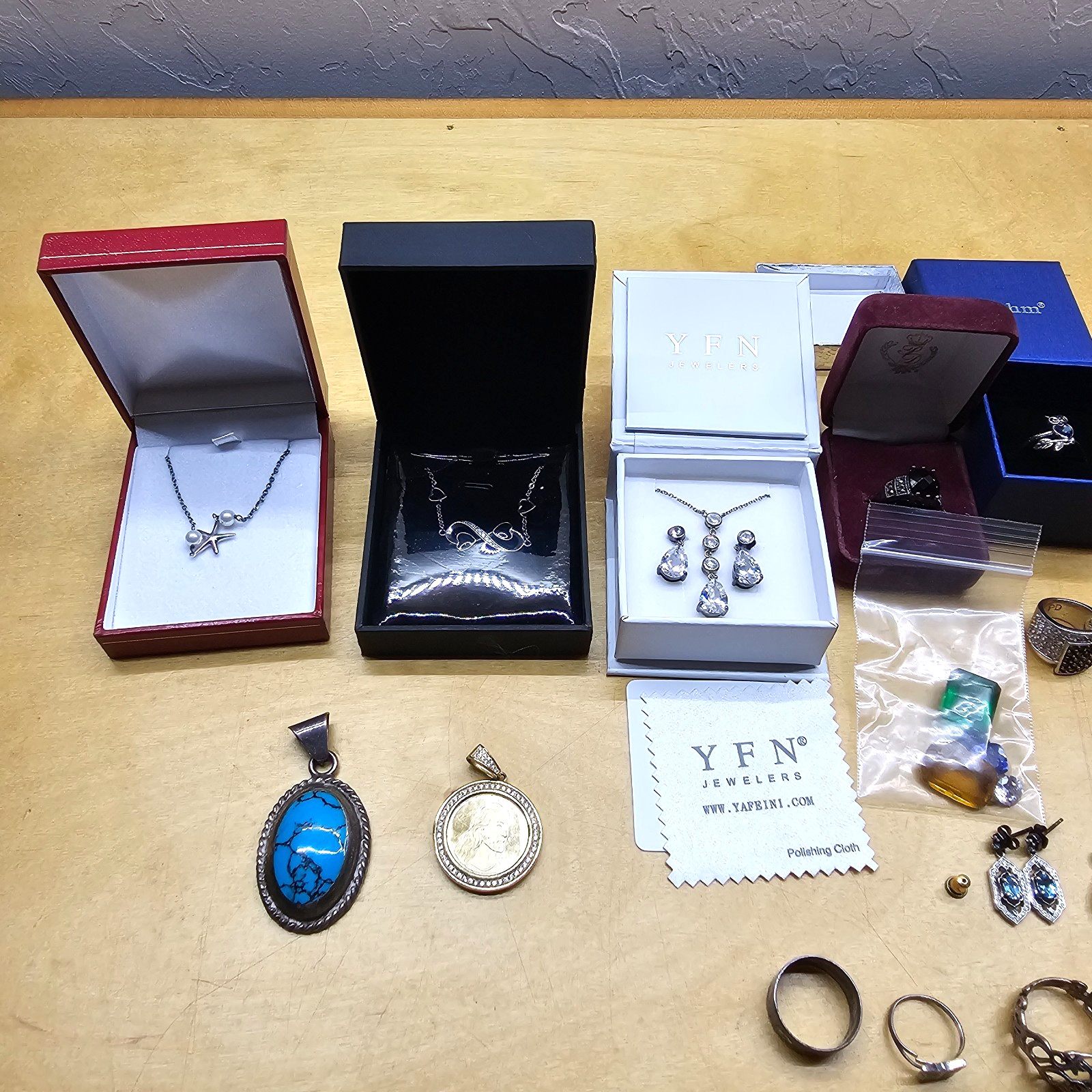 Sterling Silver & Turquoise Jewelry Lot – Please Read Description!
