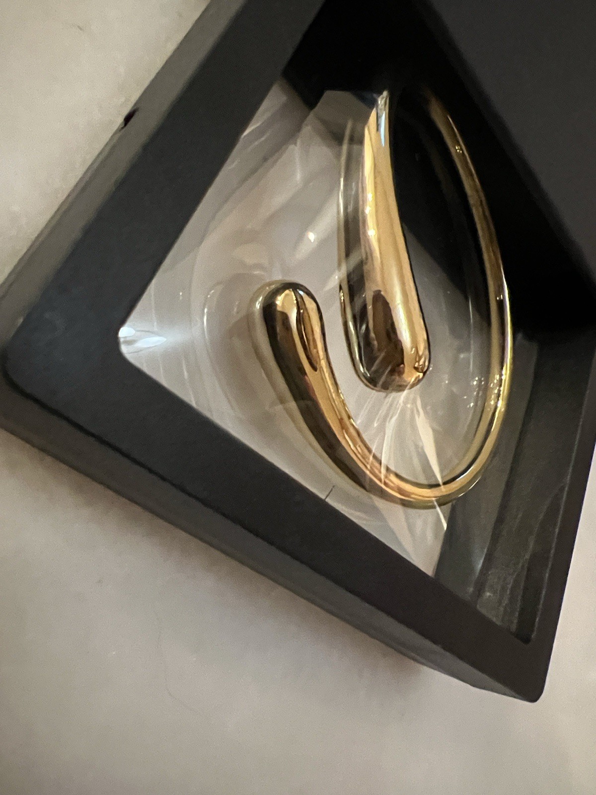 Gold Plated 925 Sterling Silver Open Cuff Bracelet Bangle, Gold Tone