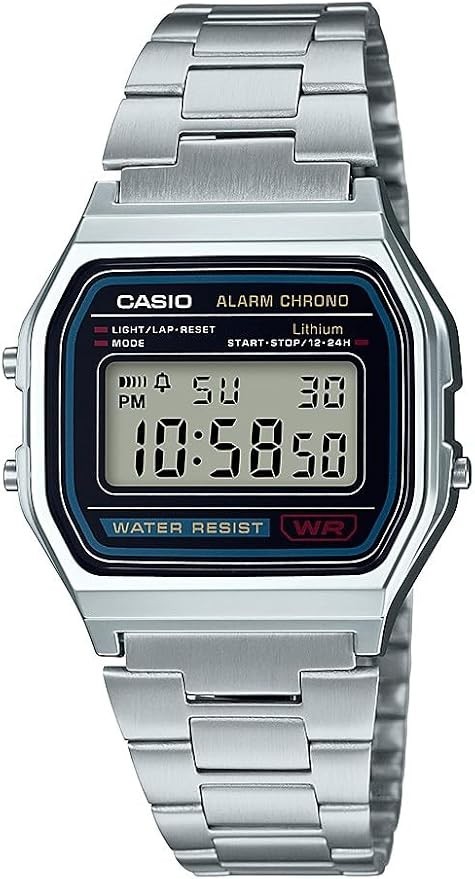 NEW Casio A158WA-1JH A158WA-1 Classic Digital Watch Stainless Steel Band JDM