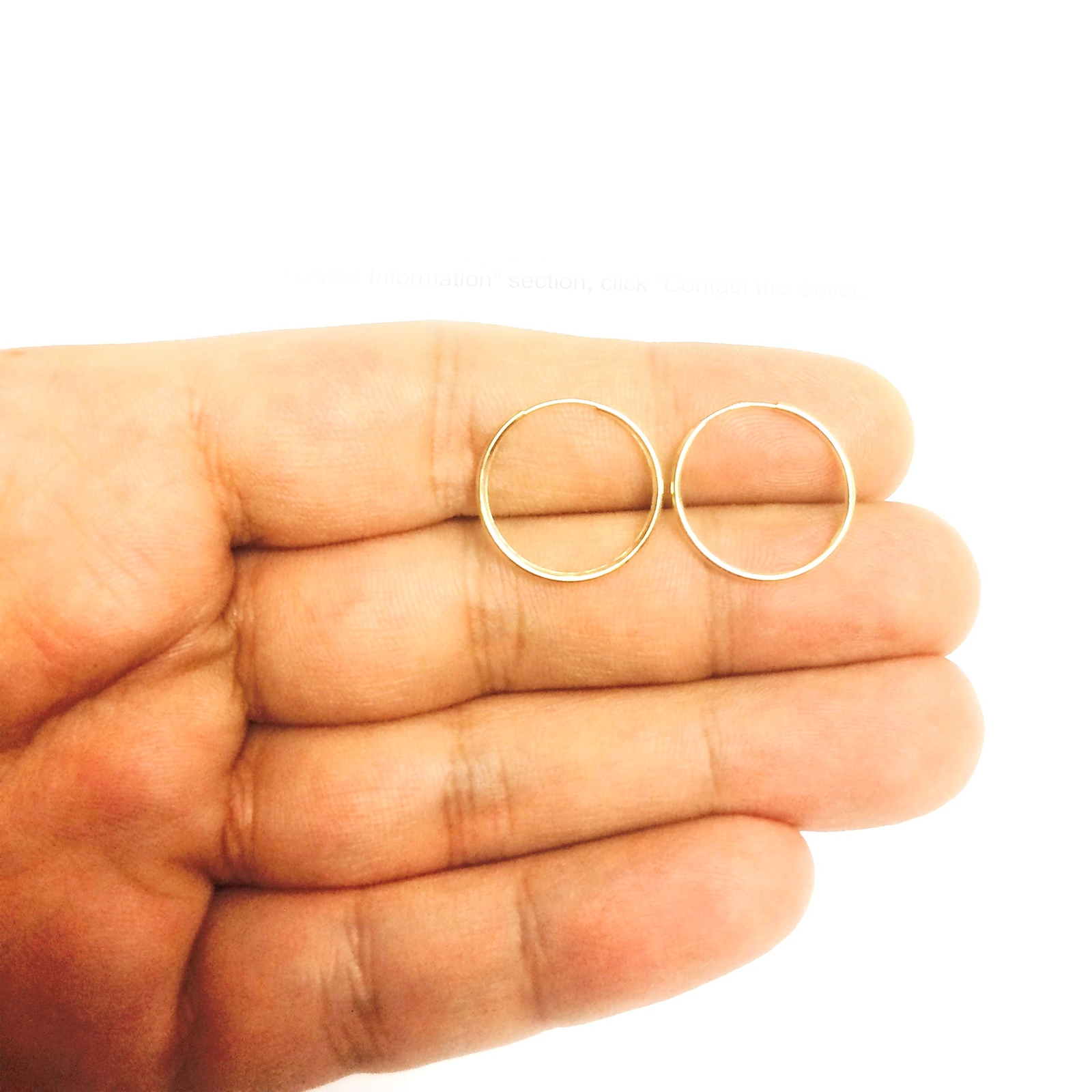 14K Yellow Gold Endless Round Hoop Earrings, 40mm