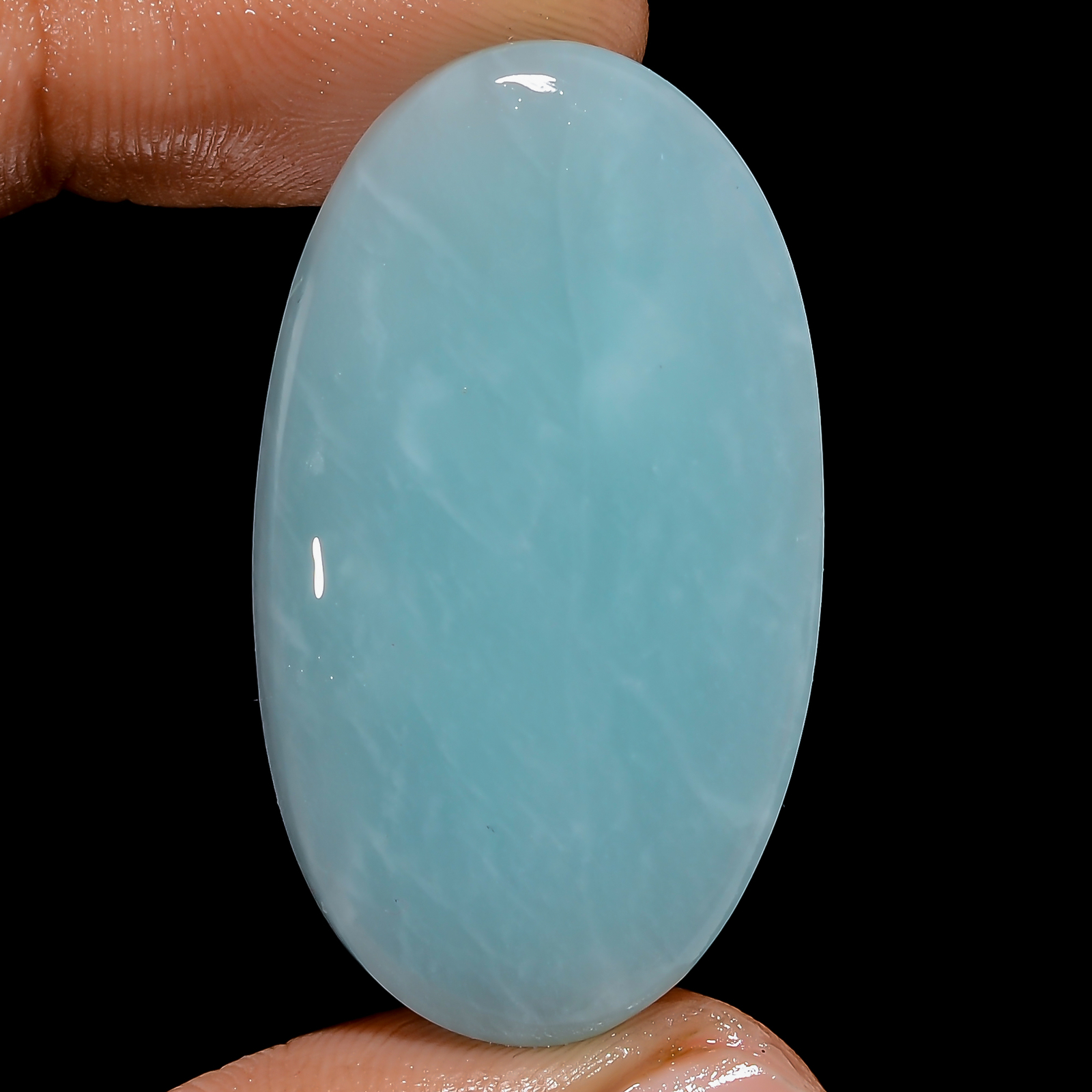 100% Natural Amazonite Oval Shape Cabochon Gemstone 53.5 Ct. 38X21X6 mm GC-39659