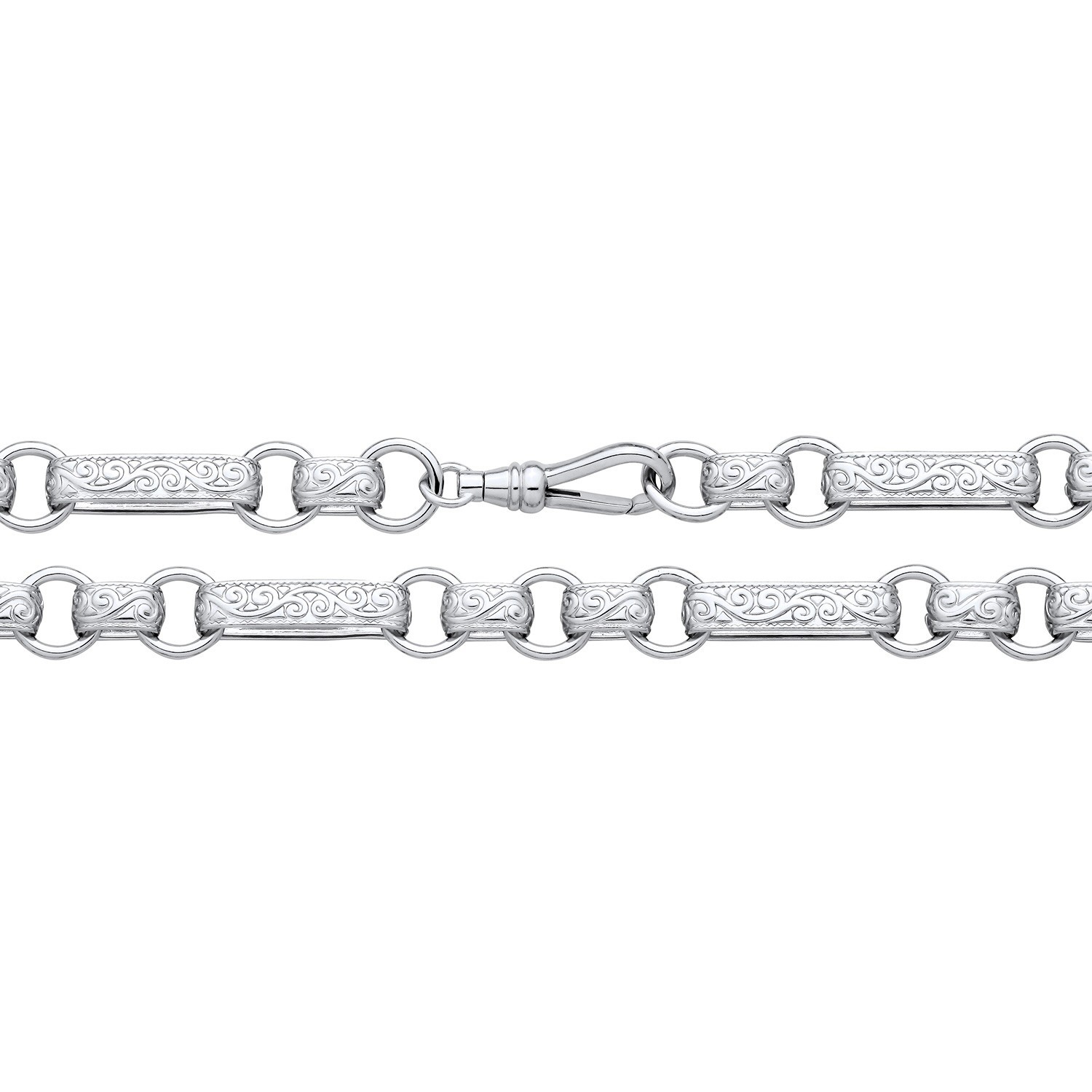 Sterling Silver Gypsy Link Patterned Belcher Chain Necklace Men’s Ladies 18-24″