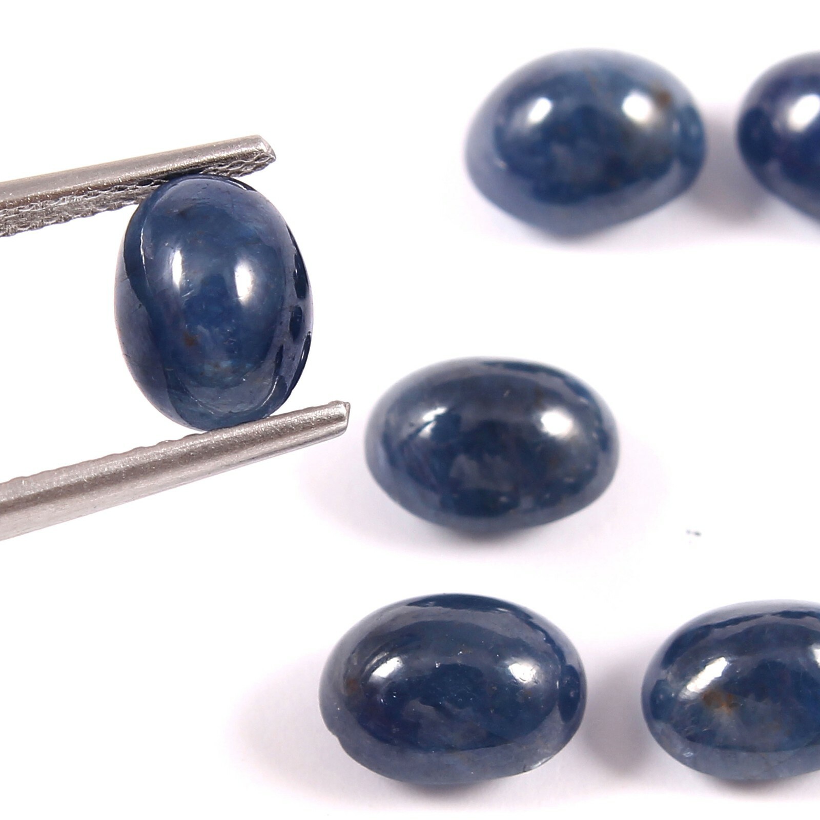 100%Natural Blue Burma Sapphire Cabochon Smooth Polish Loose Gemstone 11 Pcs Lot
