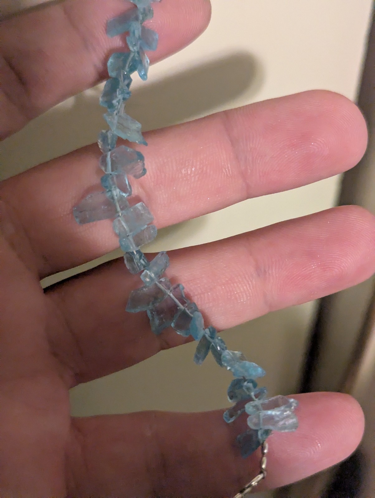 Light Blue sky apatite Crystal Bracelet 5.5 In