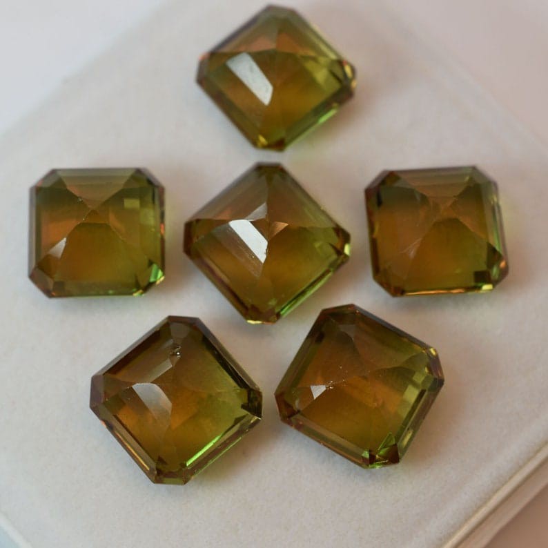 Zultanite Colour Change Quartz Faceted Square Size 12mm 10pecse gemstones loose