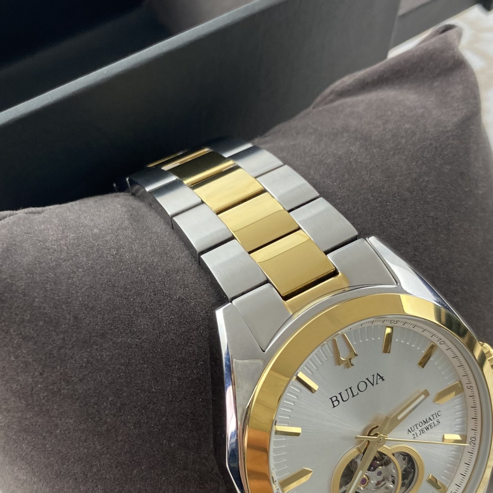 Bulova Surveyor 98A284 Silver-Gold Dial Two-Tone Stainless Automatic Men’s Watch