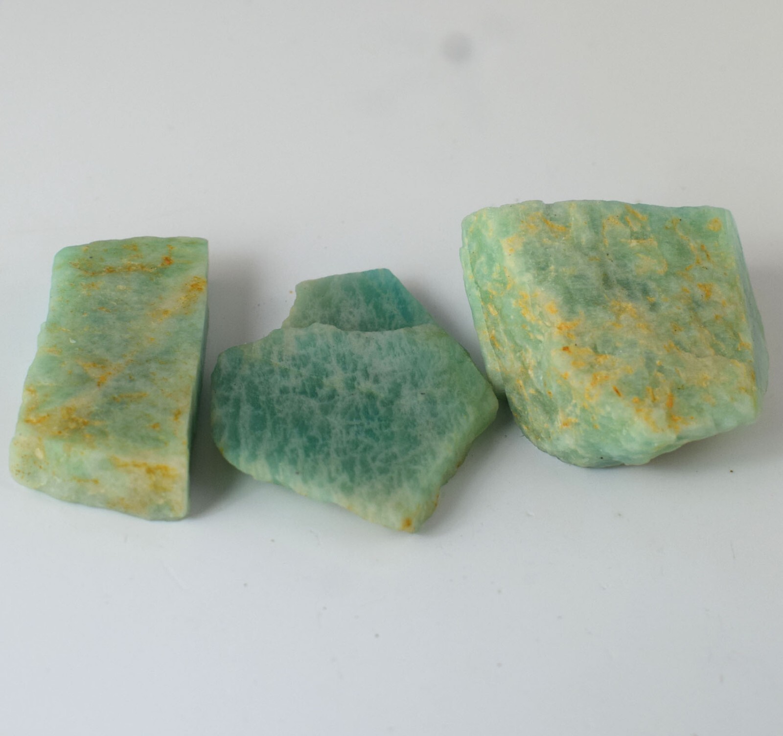 African Green Amazonite 324 Ct Natural Healing Gemstone Rough Lot Best Offer