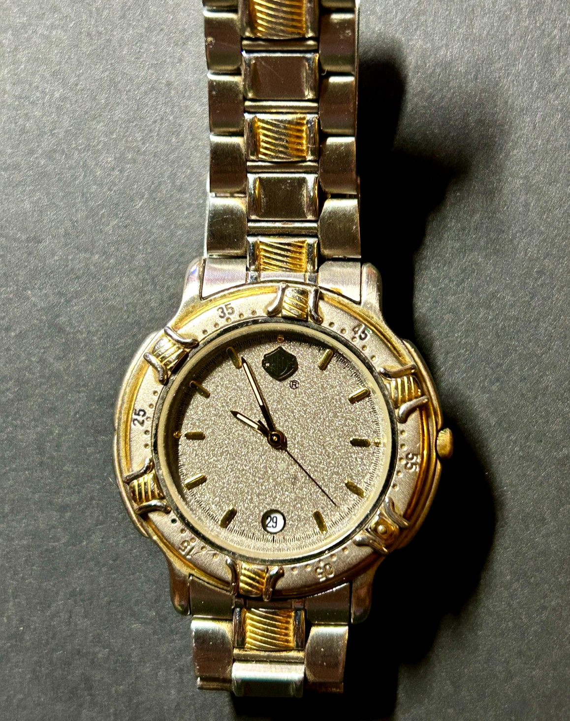 Vintage Harley Davidson Watch Two Tone Gold Silver #9960995V Bulova Men’s