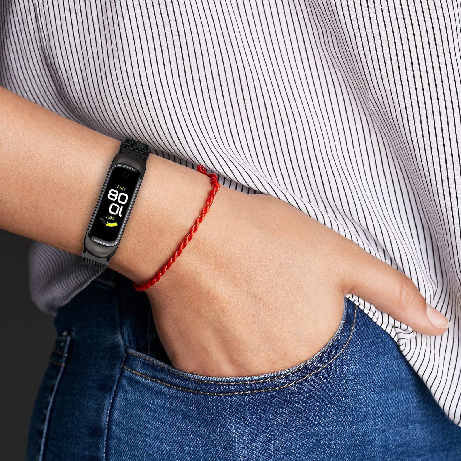 Nylon Loop Strap Wrist Strap Watch Strap for Samsung Galaxy Fit2 SM-R220