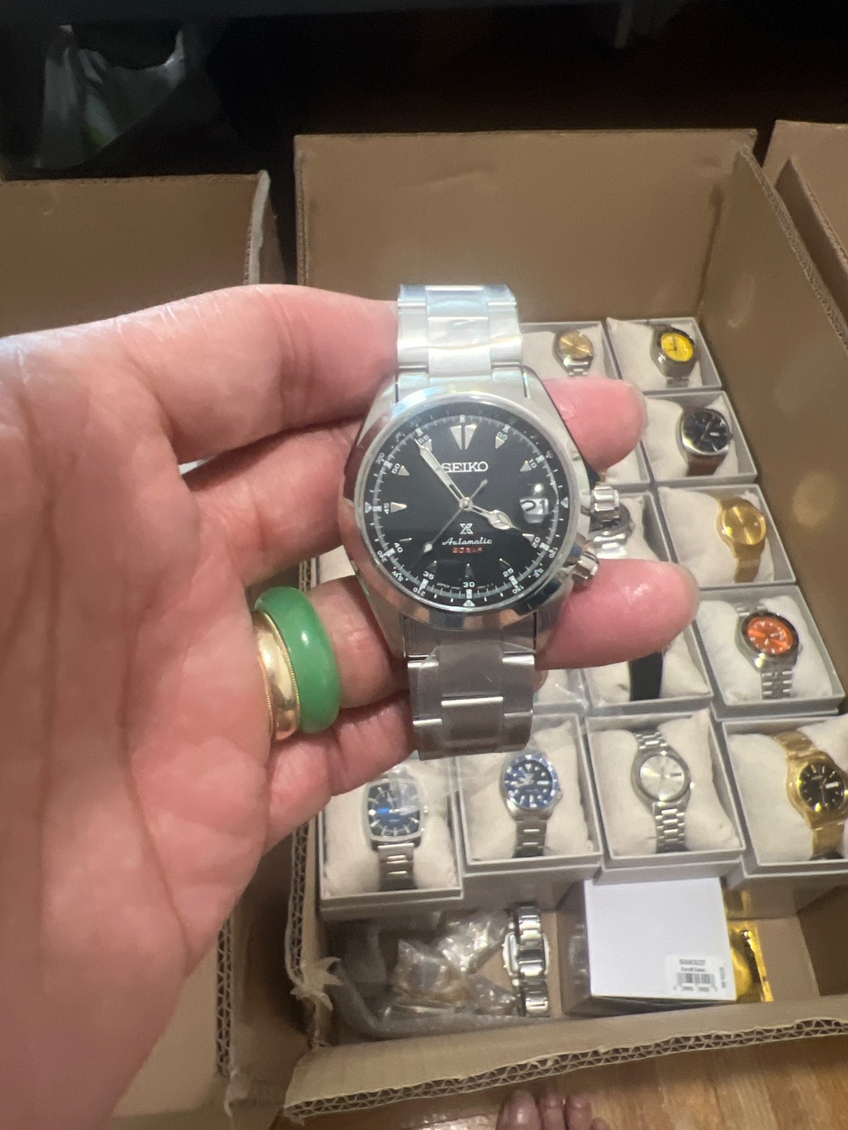 Authentic ❤️Seiko Prospex Automatic Alpinist Black Dial Men’s Watch SPB117