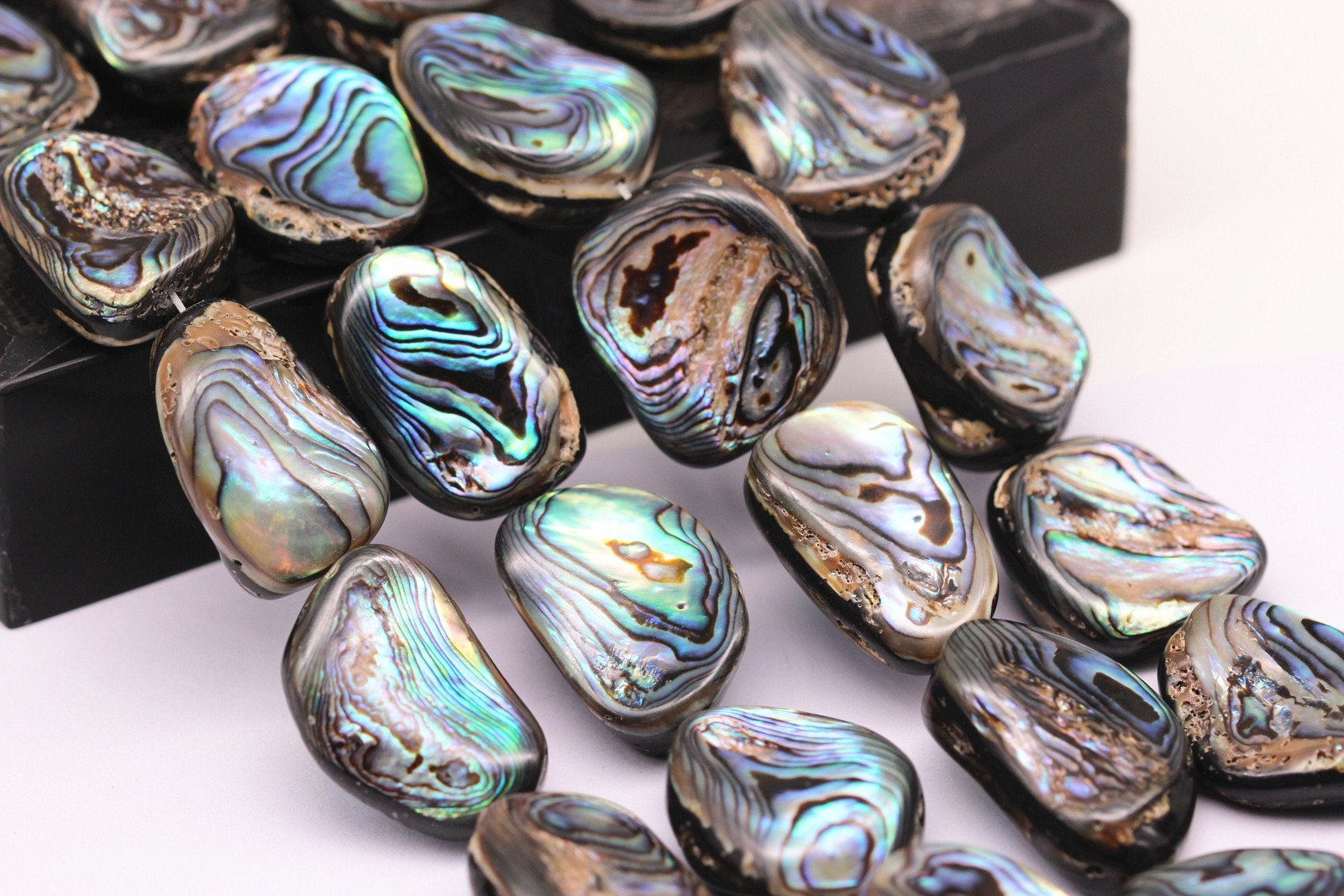 Abalone Irregular Rectangle Shape Beads 15x20mm 18x25mm 20x30mm 15.5″ Strand