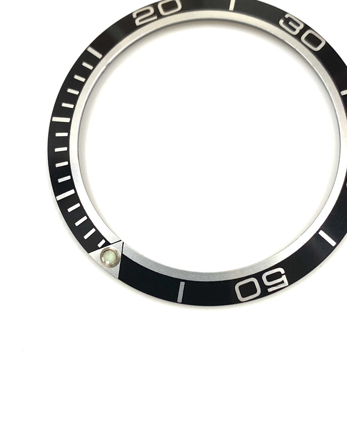 Black/Silver Bezel Insert for Omega 45.5mm Seamaster Planet Ocean XL 2200.51.00