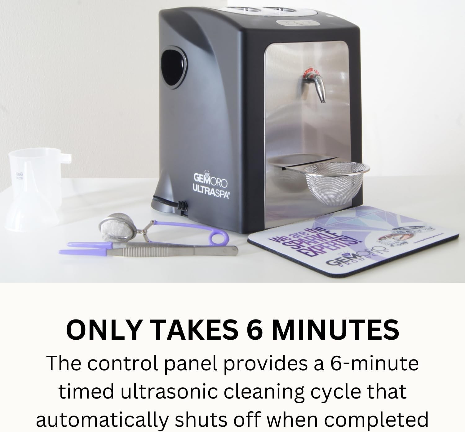 Jewelry Ultrasonic Cleaner Steam Pressurized Machine for Rings Diamonds Watches