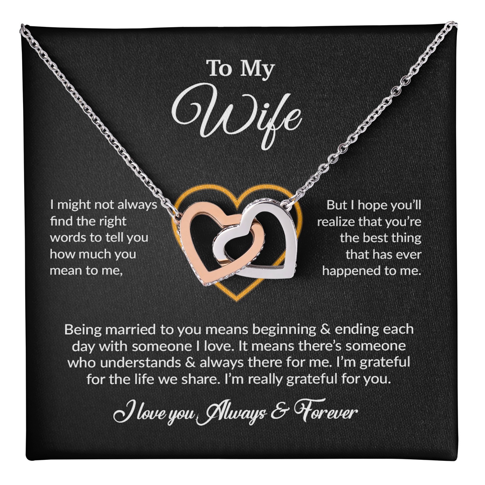 To My Wife Necklace, Gift For Wife, Anniversary Gift For Wife, Necklace For Wife