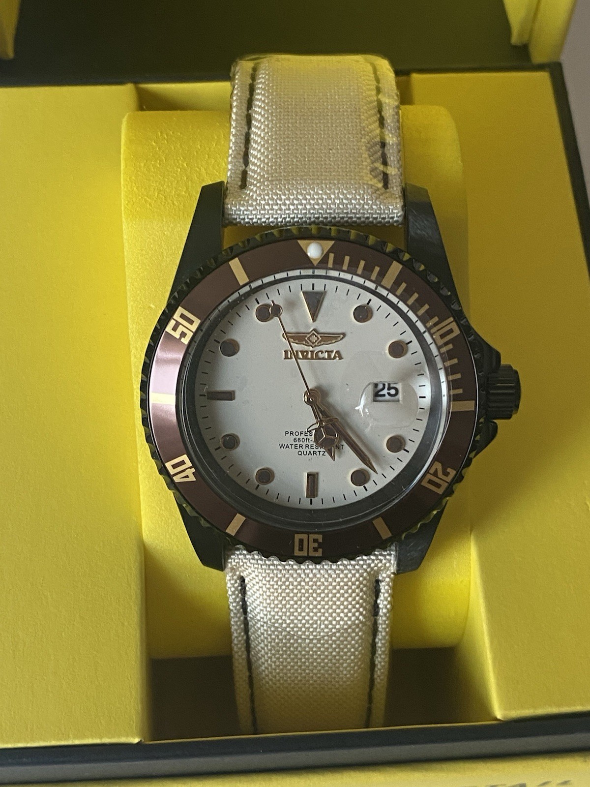 Brand New Invicta Pro Diver Exovian Men’s Watch 42mm Beige (50536)