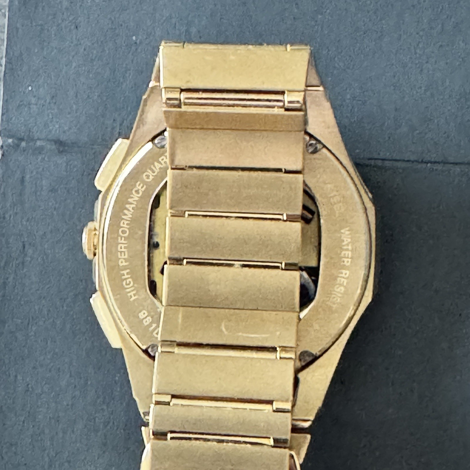 Bulova Curv Black Dial Men’s Watch – 97A144 Gold Tone Stainless