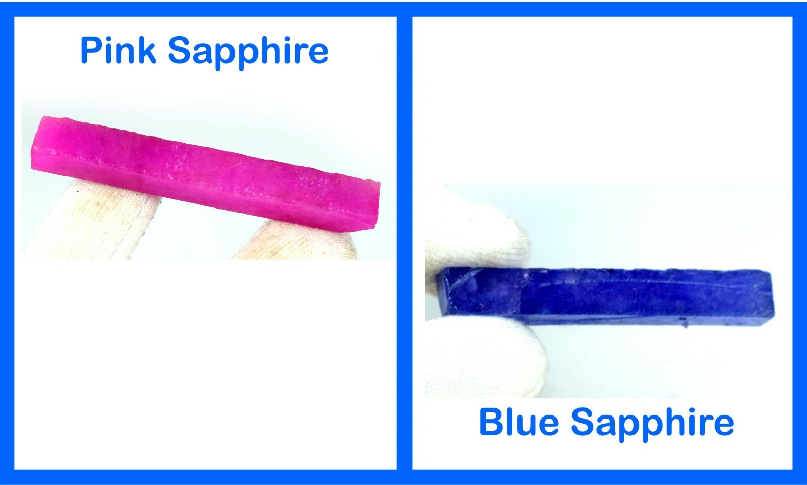 120 Ct Natural Blue & Pink Sapphire Gemstone Slice Rough Pair SQ165 Super Sale