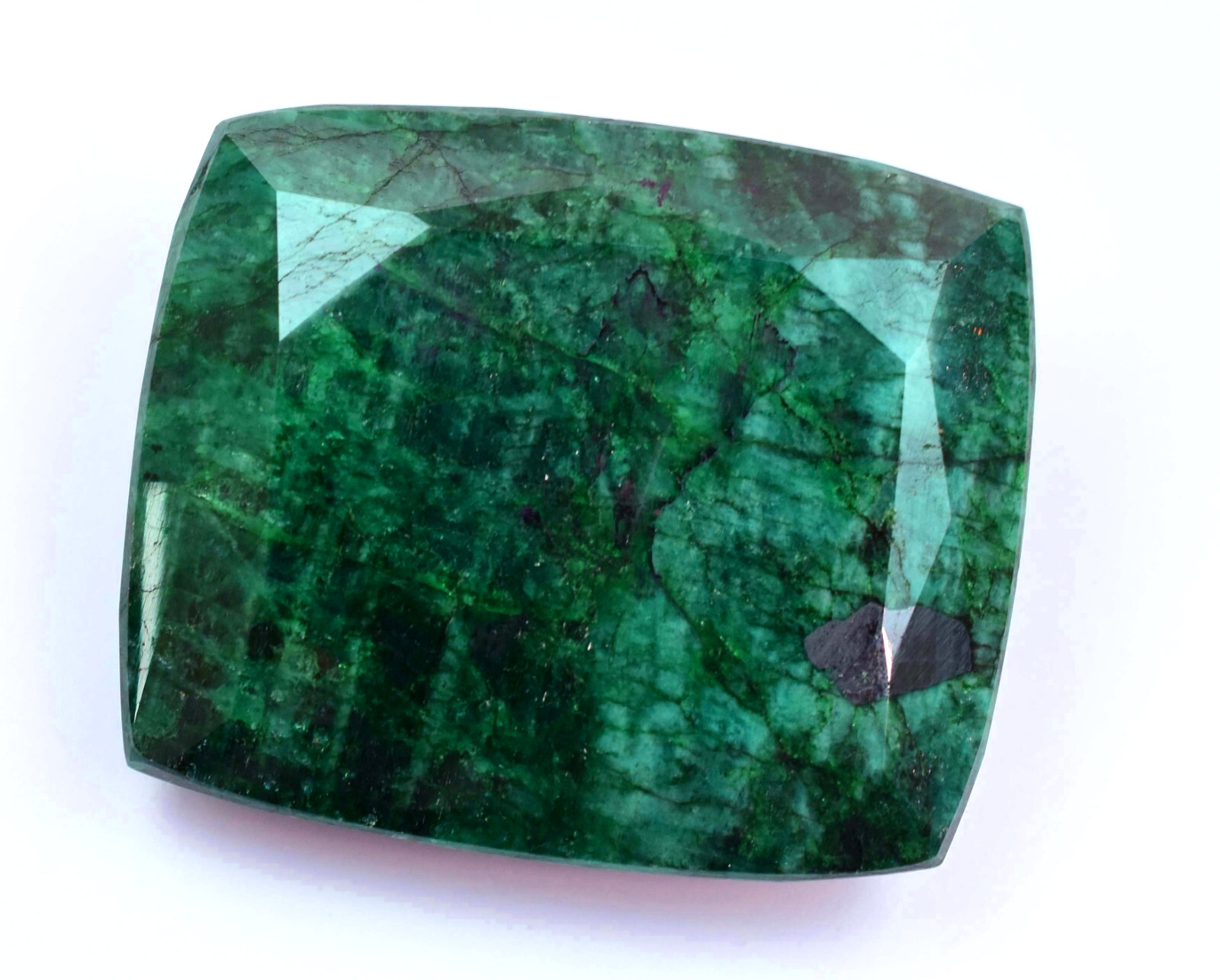 Natural Huge Green Emerald Zambian 386.0 CT Certified Cushion Cut Loose Gemstone