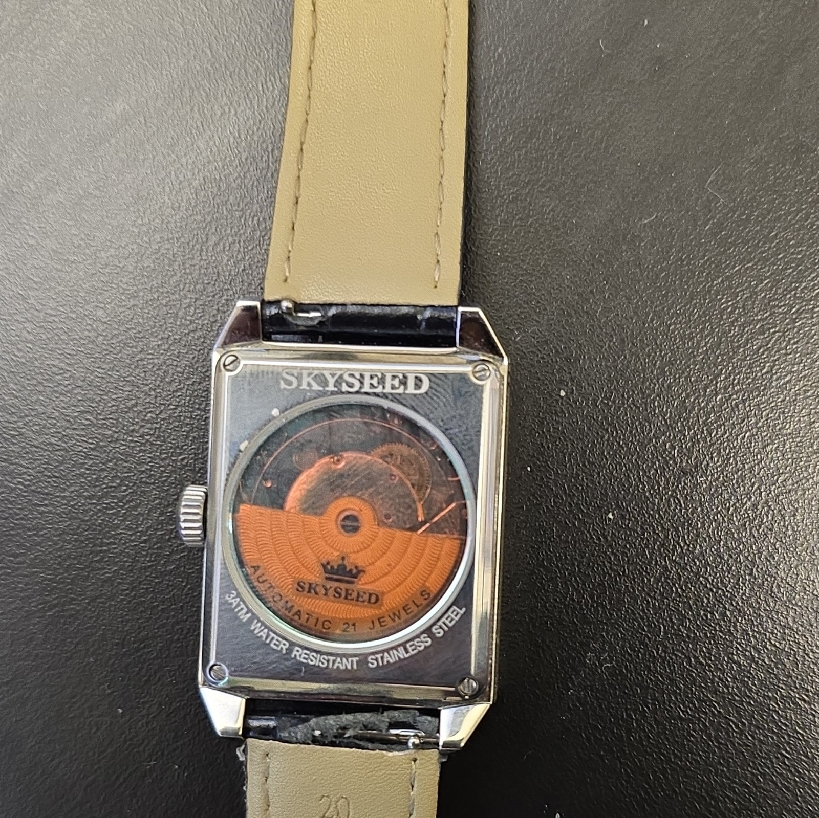 Skyseed Automatic Rectangular Men’s Watch 21 Jewels (Gulf War Veteran History)