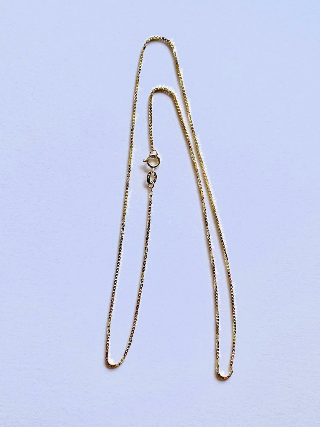 14K Solid Yellow Gold BX-0.5 Box Chain 18″ (45 cm) N022-60
