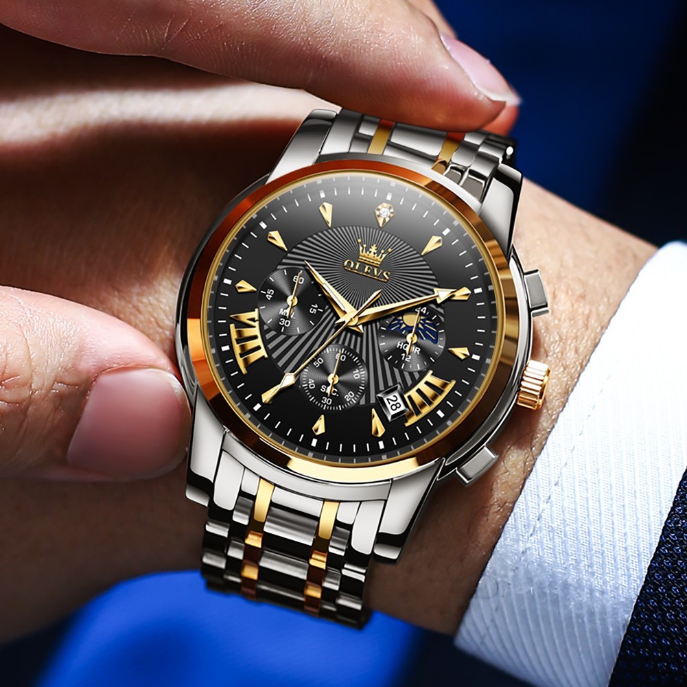OLEVS 2892 Luminous Multifunctional Male Gift Top Quality Casual Quartz Watch