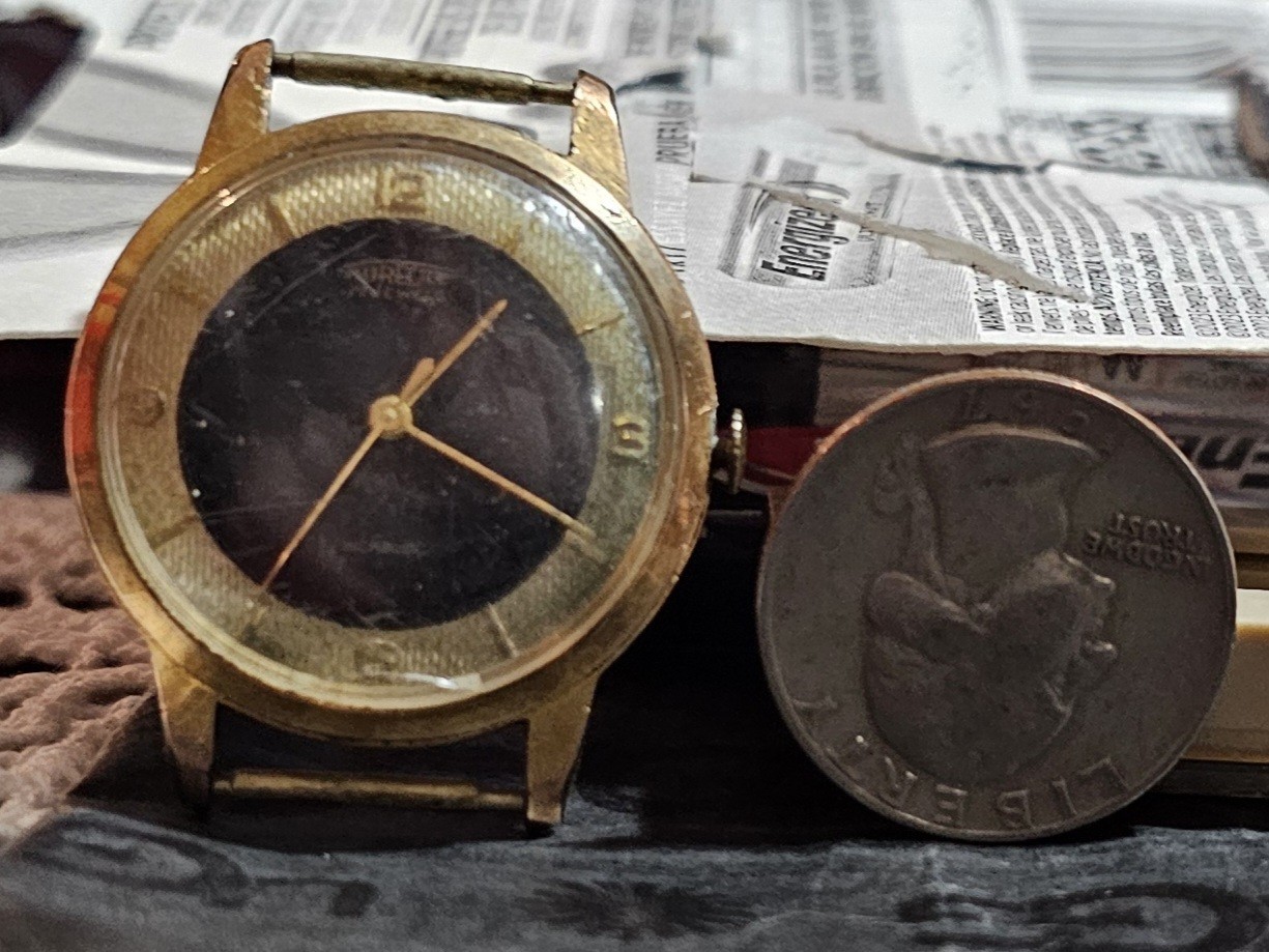 Aureole Swiss Watch 17 Jewels Mens Watch 10k GF Winder Runing